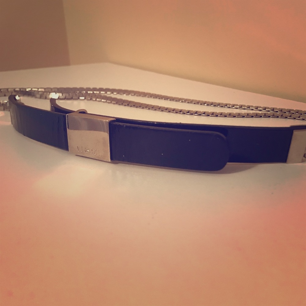 Versace thin belt with chain very glamorous & chic